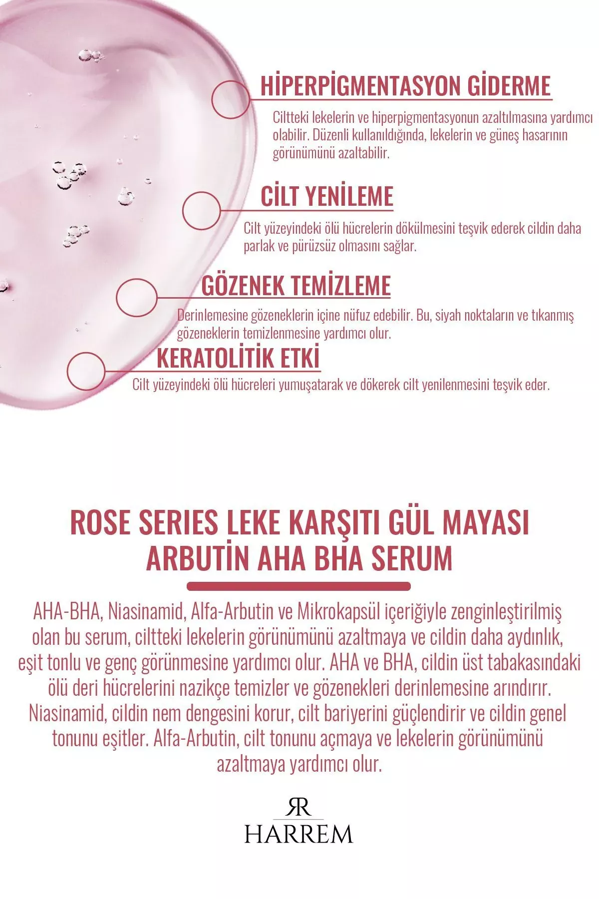 Arbutinli tegmiller üçin Rose Series syworotkasy, 30 ml - 24550307 — surat 2/3