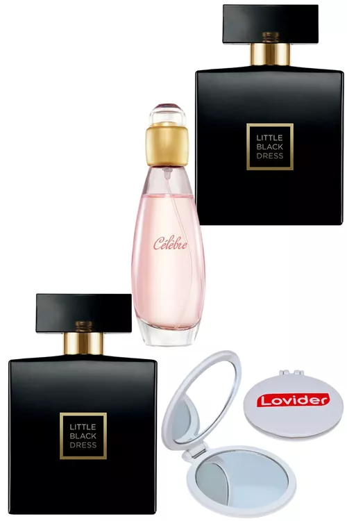 Little Black Dress aýal atyry EDP 50ml x 2 sany + Celebre EDT aýal atyry + Lovider jübi aýnasy - 21829341