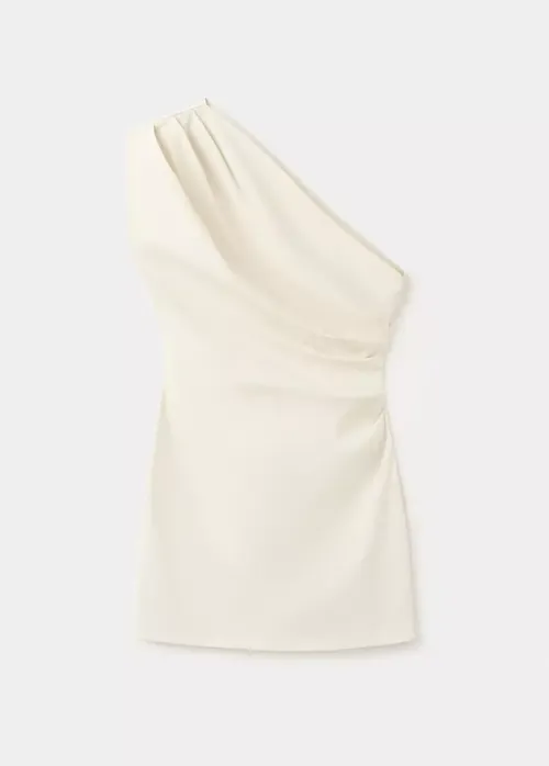 Asimmetrik ýaka detallary bolan drape köýnek - 35471738