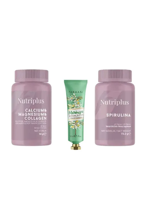 Nutriplus toplumy: kalsiý, magniý, kollagen, spirulina we el kremi - 27035062
