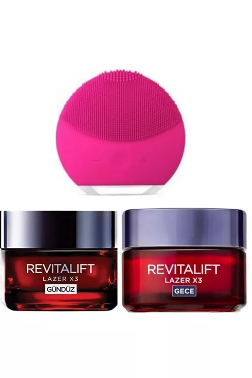 Revitalift Laser X3 toplumy: gijeki we gündizki krem we massažor - 19372482