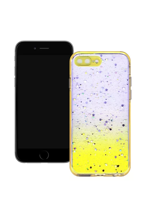 Apple iPhone 8 Plus üçin ýalpyldawukly dury gaty silikon çehol - 16088698