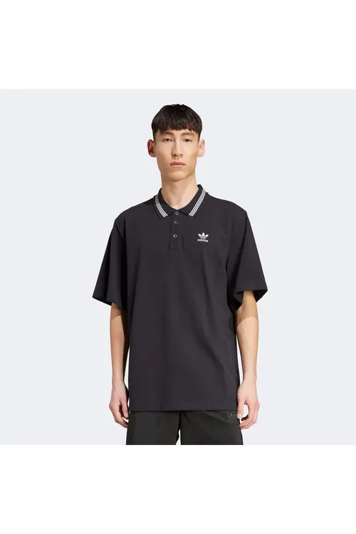 Adicolor erkek kişileriň gara reňkli polo futbolkasy JW5897 - 31572109