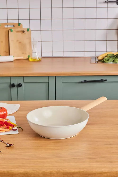 Swiss Crystal Almond Cream wok-taba, 28 sm, induksiýa - 25729950