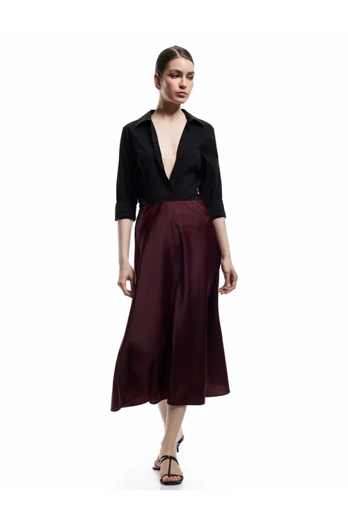 Kadaly belli satin midi-ýubkasy - 27917236