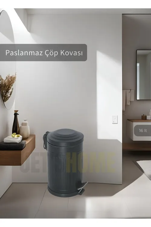 Pedally hapa bedresi, 16 l, poslamaýan polat, gara - 27986241