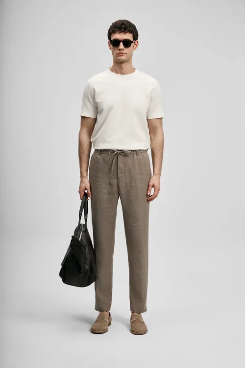 Karl smart erkek chino şalbar slim fit toprak - 36639154