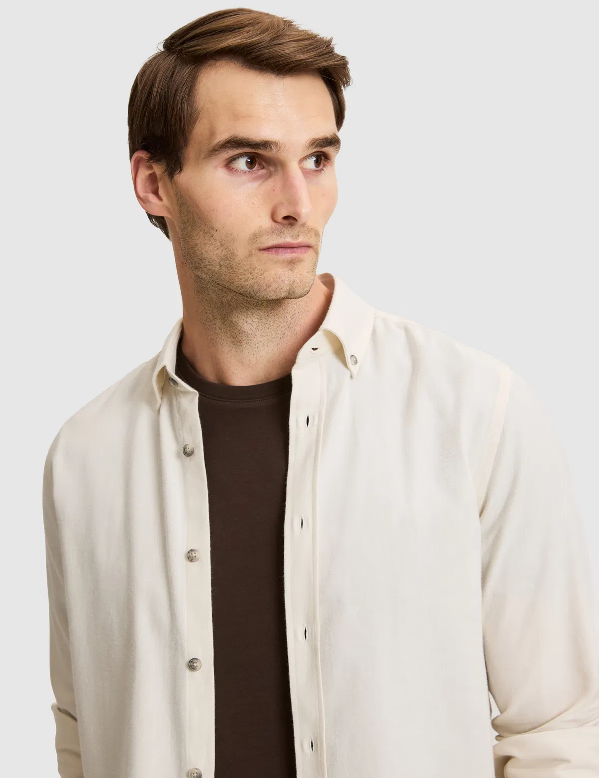Sarymtyl-mele uzyn ýeňli köýnek Slim Fit - 37209807 — surat 2/6
