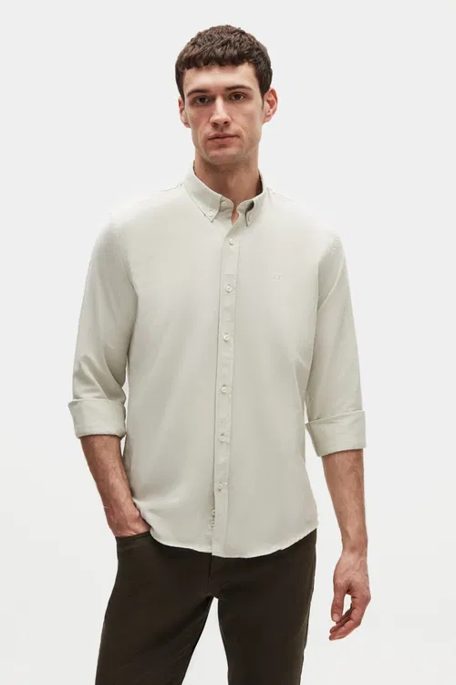 Şalfeý reňkli pagta oksford köýnegi Ds Damat Slim Fit - 37210658