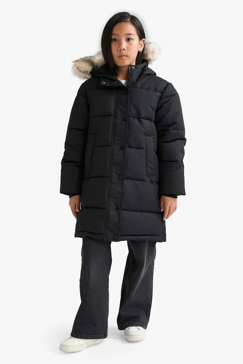 Gyz çagalar üçin gupbaly we sydyrmaly parka - 30993787