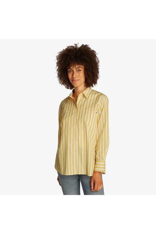 Tommy Hilfiger Ess Poplin Easy Fit zenan sary poplin köýnek - 31700528
