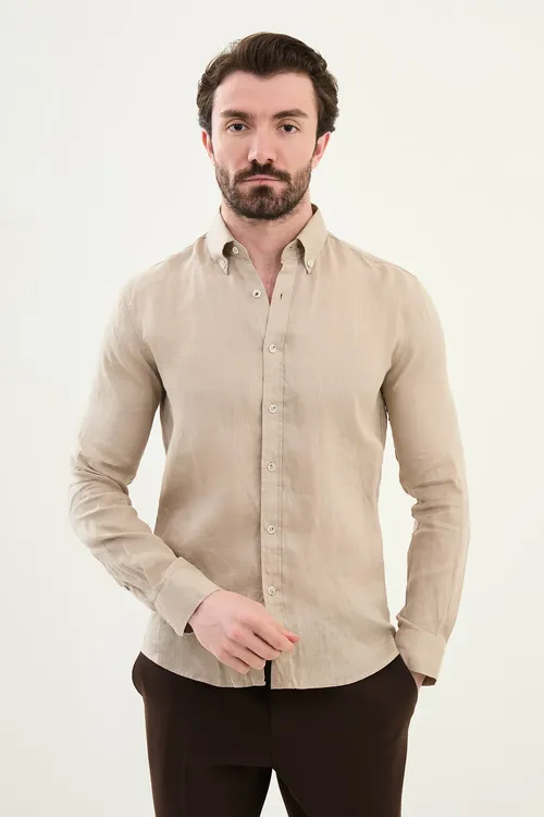 Goňurşow Slim Fit erkek zygyr köýnegi - 27919901