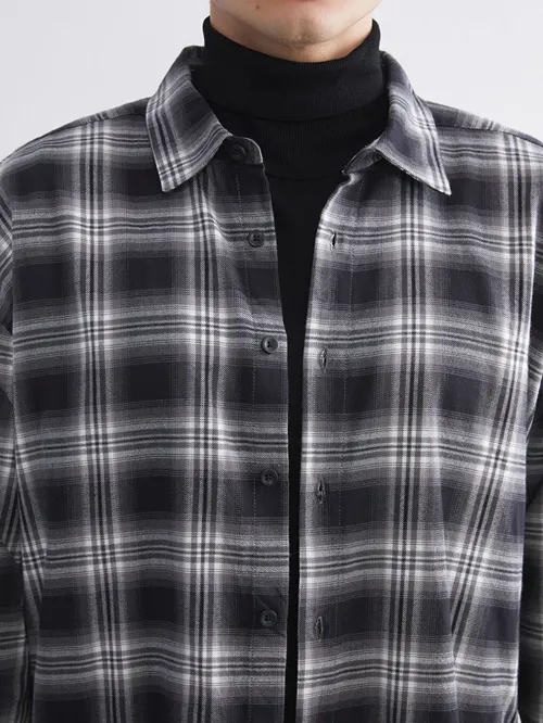 Regular Fit Ýeňli Çyzykly Erkek Oduncu Köýnek - 29564009 — surat 3/6