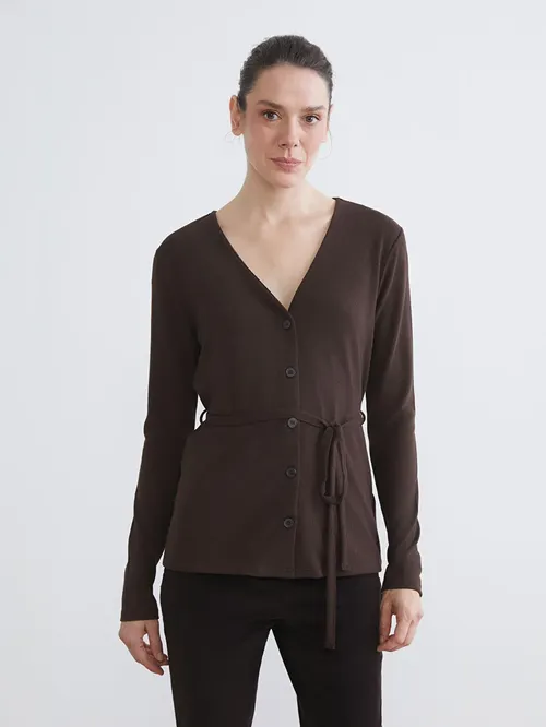 V Ýaka Bili Guşakly Gyz-gelin Kardigan - 29574525