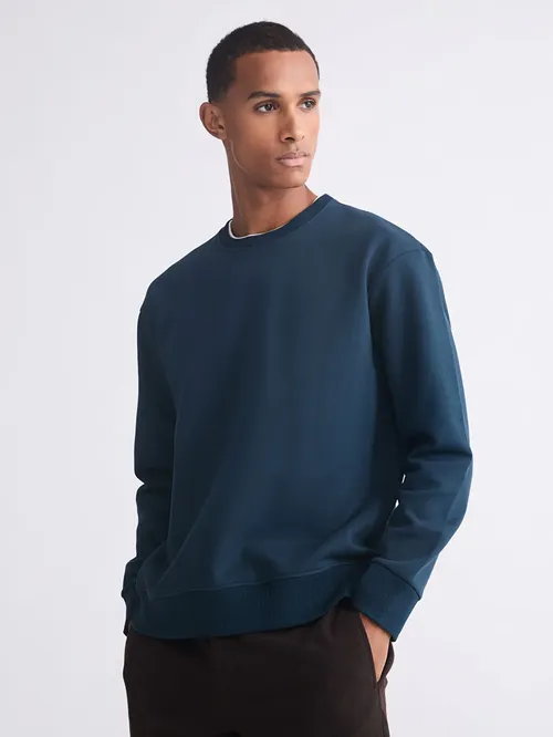 Tegelek Ýaka Ýeňli Erkek Galyň Sweatshirt - 29586058
