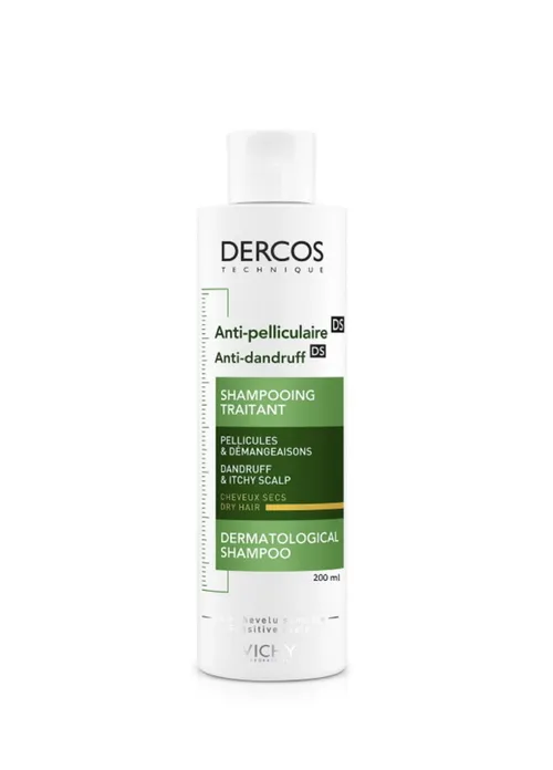 Gury saçlar üçin Dercos goňak garşysyna şampun, 200 ml - 29614255
