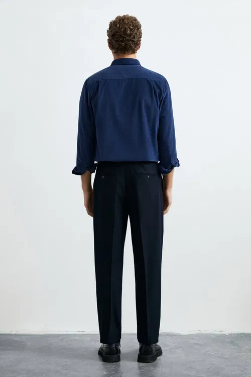 Drew Erkek Basic Köýnek Regular Fit Goýy Gök - 37212660 — surat 6/6