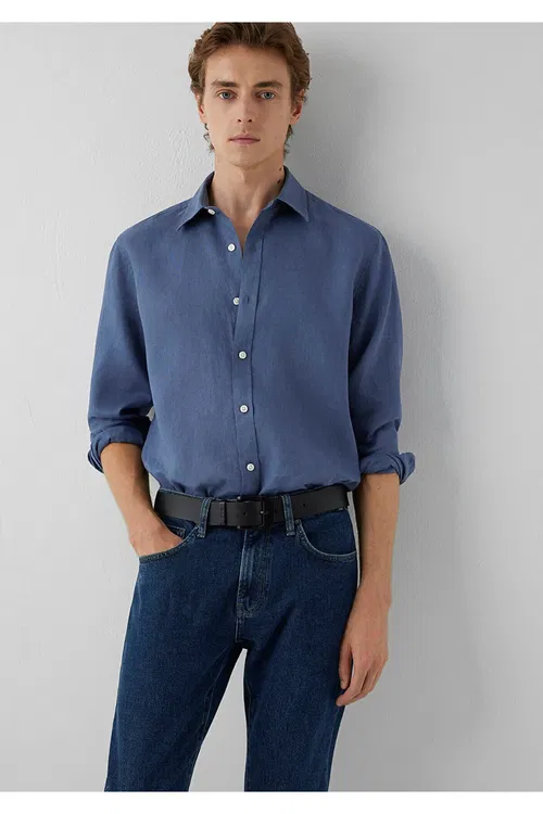Keten Köýnek Slim Fit/ Dar Biçim 0211466- 86702 - 37212386 — surat 2/8