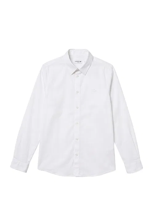Slim Fit uzyn ýeňli ak erkekler köýnegi - 37224972
