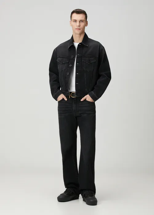 Gara reňkli Loose Fit jins balagy - 33235100