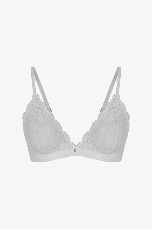 Açyk ak reňkli Lace dantel üçburç býustgalter - 34271102
