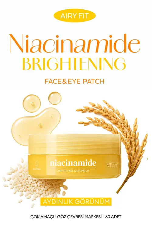 Ýagtylandyryjy köpmaksatly göz daşy maskasy Airy Fit Niacinamide Brightening Face&Eye Patch - 36555476