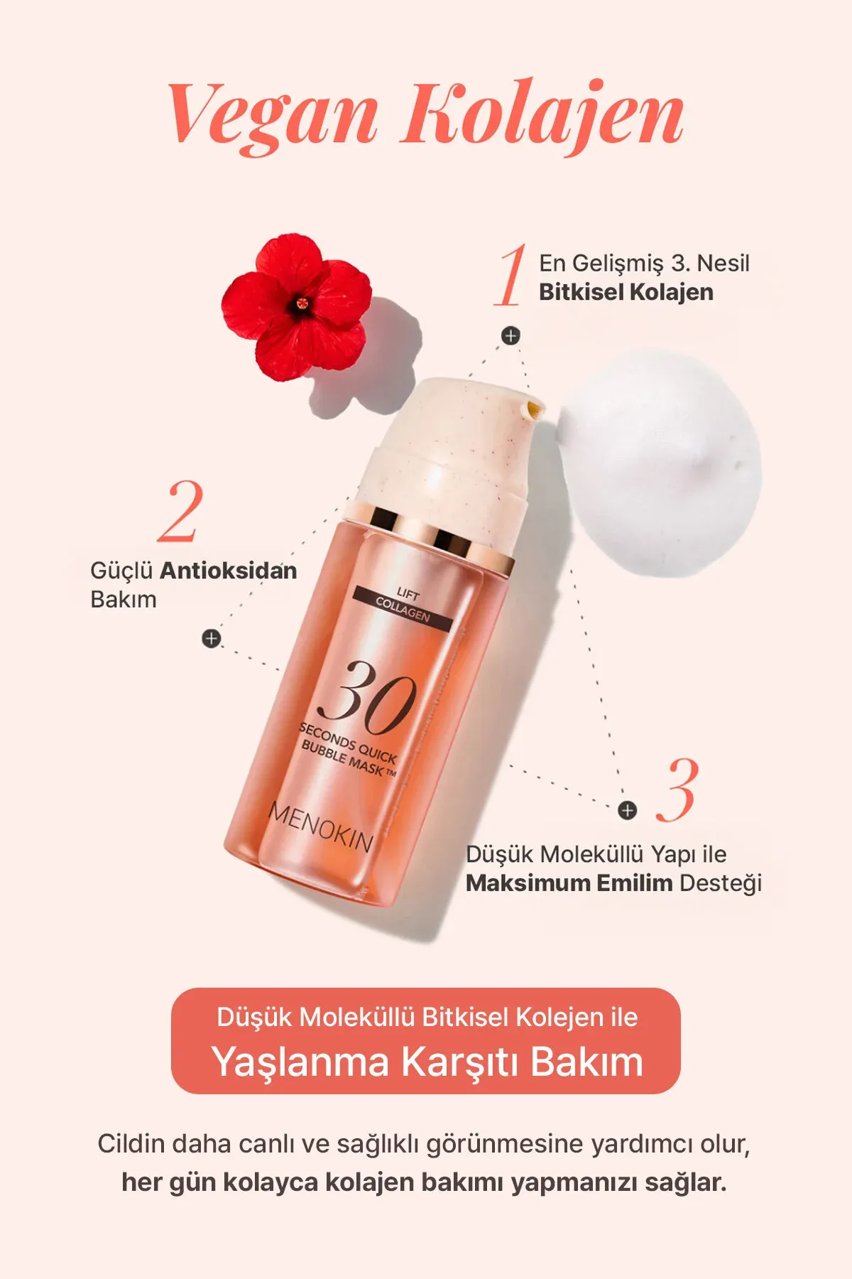 Aýdyň&birkem görnüş berýän kollagenli köpük maska 30 Seconds Quick Bubble Mask (Lift) - 35952095 — surat 4/8