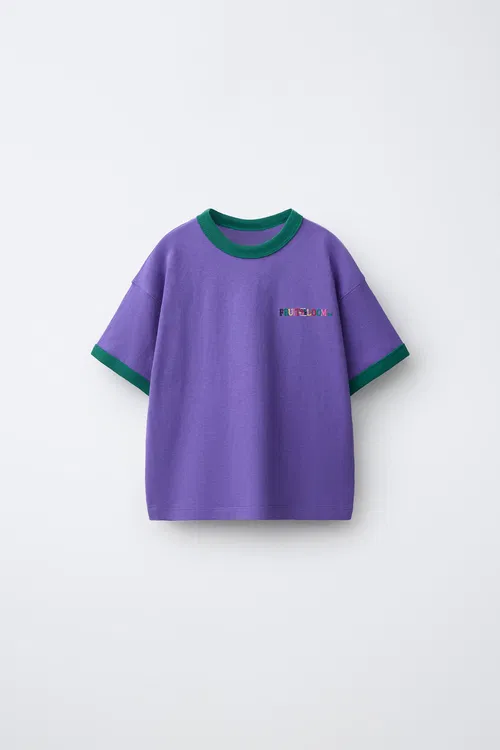 FRUIT OF THE LOOM™ kontrast keşdeli futbolka - 37229068