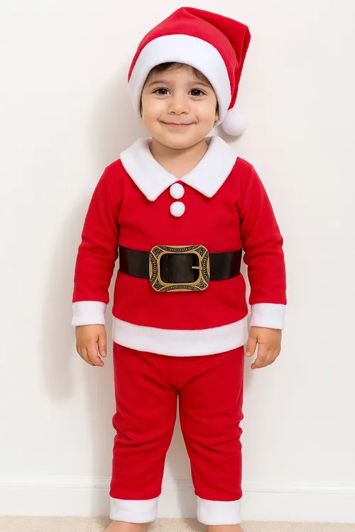 Gyz we oglan çagalar üçin Täze ýyl temaly polardan Aýaz baba kostýumy - 33248680