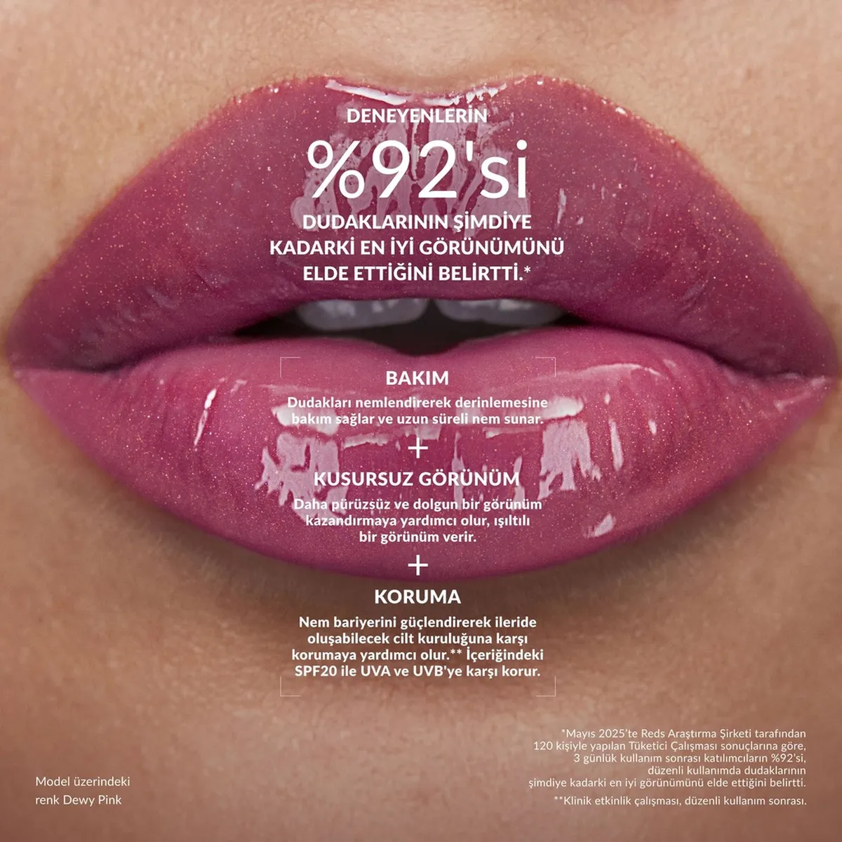Peptidli we SPF20 goragly dodak üçin syworotka-ýalpyldawuk Avon Make Up +Care Dewy Pink - 36558951 — surat 3/9