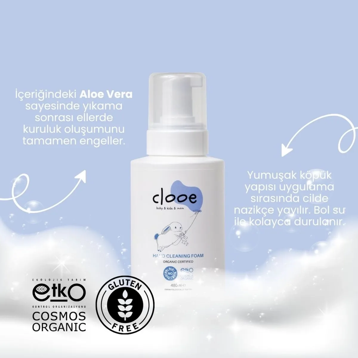 Eneler we bäbekler üçin el arassalaýjy köpürjik Clooe 480 ml - 36558902 — surat 2/3