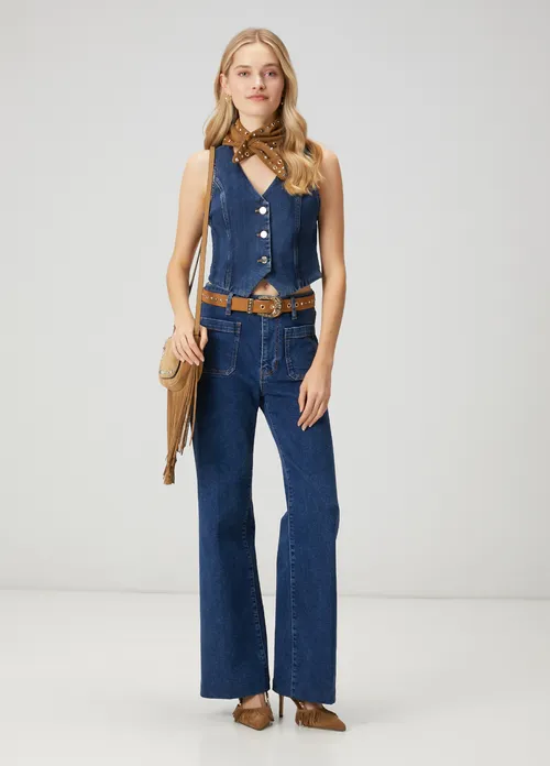 Indigo flared jins balagy - 34032663