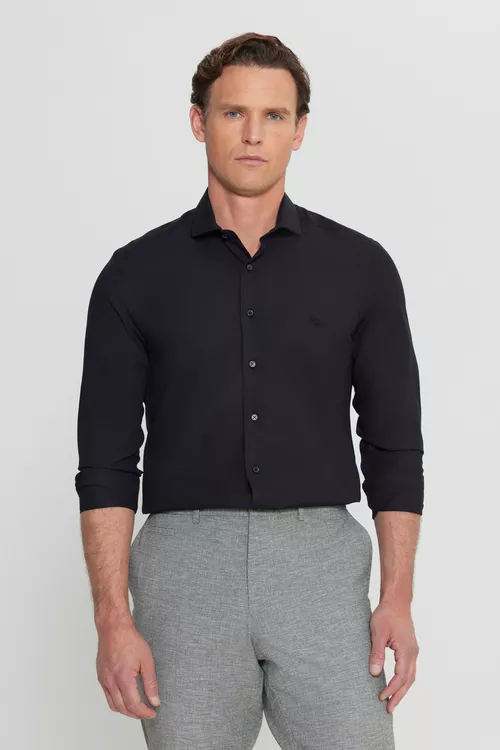 Gara fakturaly Slim Fit köýnekçe - 27181747