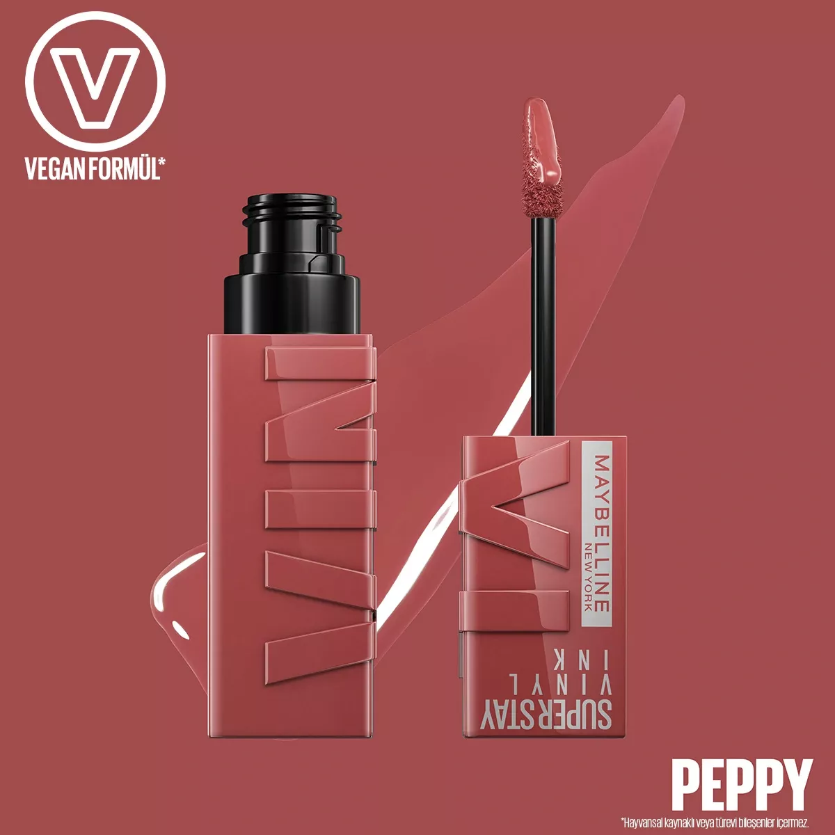 Maybelline New York Super Stay Vinyl Ink uzak wagtlap saklanýan suwuk ýalpyldawuk dodak boýagy 115 Peppy - 25075432 — surat 3/11