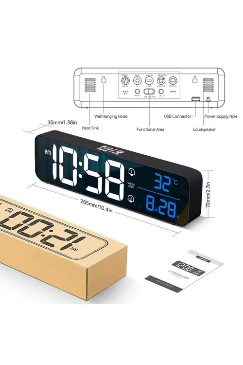 Led Aynalı Dereceli 2400mah Dijital Duvar Masa Sagady - 28141247 - 31274508 | Ref: 184287 — surat 3/8