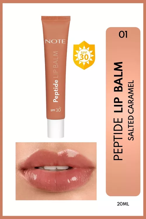 Peptide Lip Balm SPF 30 nemlendiriji we ýalpyldadyjy reňkli dodak balzamy - 01 Salted Caramel - 28998041