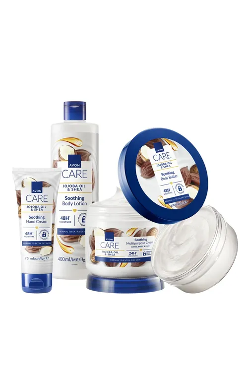 Care jojoba ýagy we shea saklaýan el we beden kremi toplumy - 34142376
