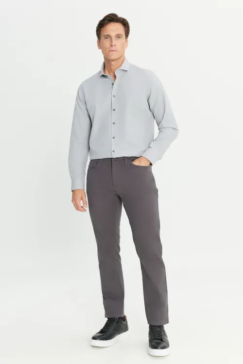 Antrasit reňkli 5 jübüli slim fit çeýe balak - 28308752