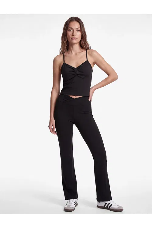 Slim Fit ýokary belli ispan paçaly sport taýty - 37236999
