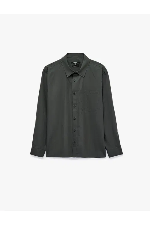 Pagta Regular Fit Jübili Klassik Ýaka Ýeňli Poplin Köýnek - 37236988
