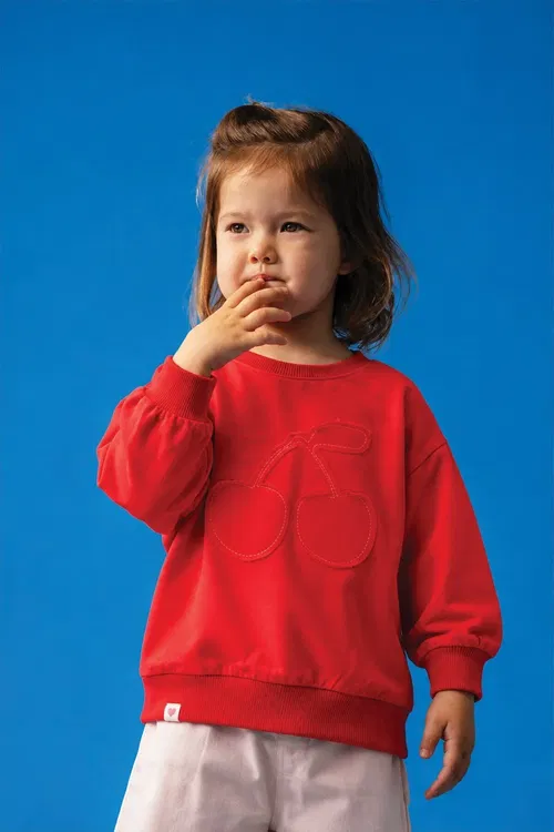 Inçe Mevsimlik Sweatshirt 1- 7 Ýaş Gyzyl - 37235670