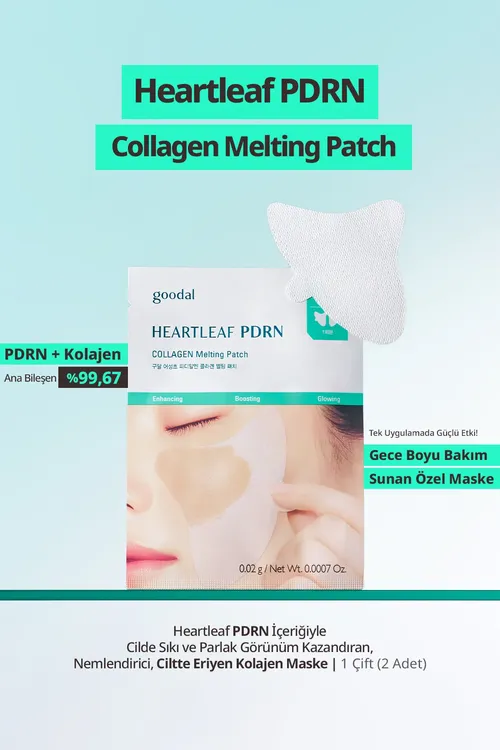 Berklik we ýalpyldy beriji ereýän kollagen maskasy Heartleaf PDRN Collagen Melting Patch - 34312525