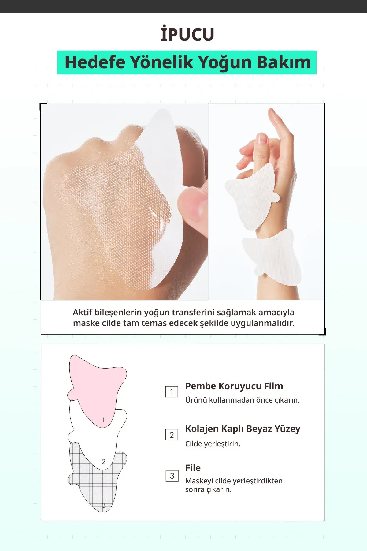 Berklik we ýalpyldy beriji ereýän kollagen maskasy Heartleaf PDRN Collagen Melting Patch - 34312525 — surat 6/8