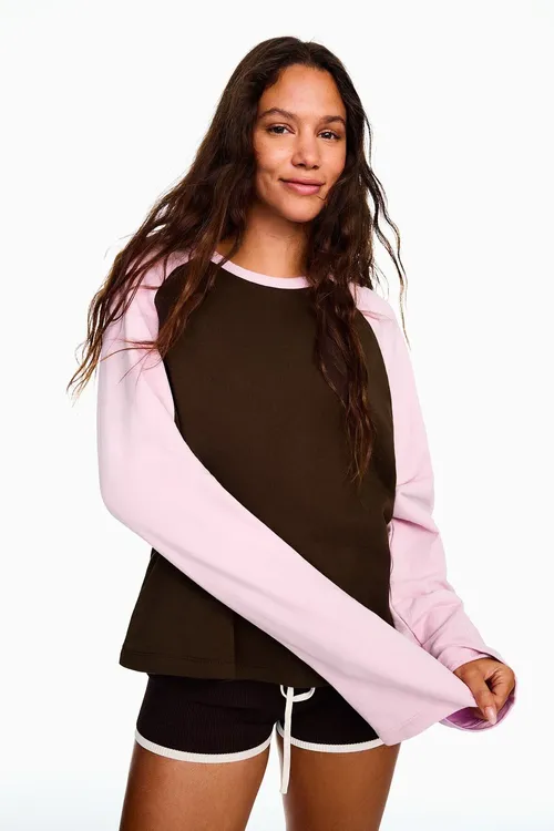 Uzyn ýeňli reglan tişört - 35791084