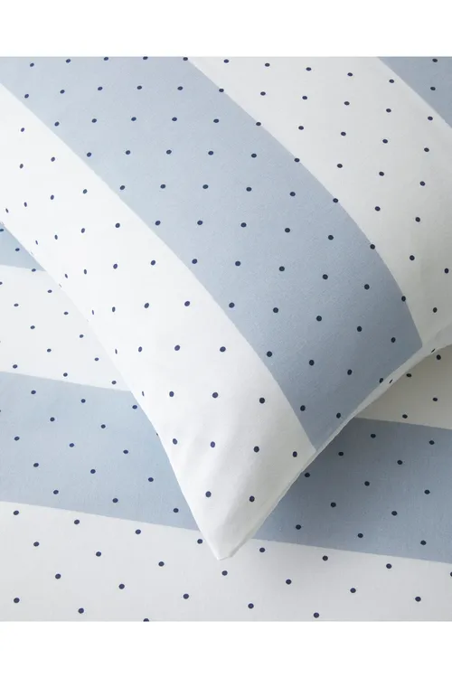 Lines & Dots ütükläp bolýan çarşafly iki adamlyk düşek daşy toplumy, 200x220 sm, gök reňkli - 35876014 — surat 5/7