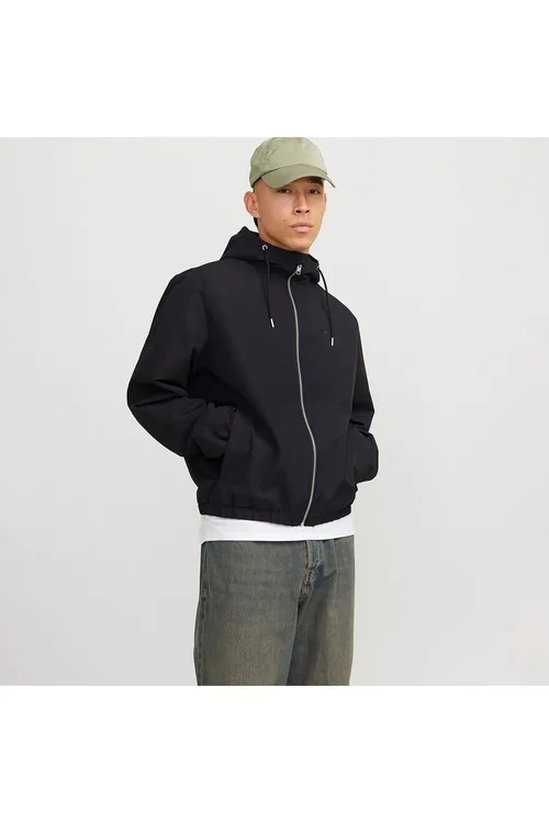 Jack & Jones Legacy Light Erkekler üçin gara kapüşonly penjek - 33368511