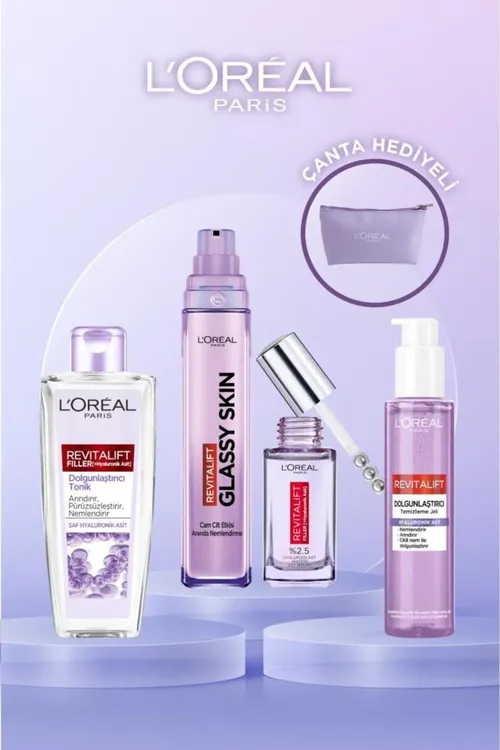 Revitalift Filler premium deri ideg toplumy (Krem, Göz serumy, Arassalaýjy gel, Tonik) + Sumka - 33348510