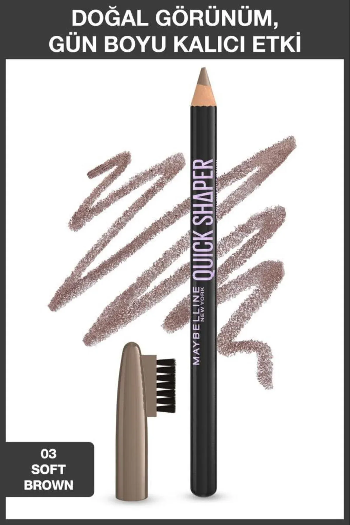 Maybelline NY Quick Shaper gaş şekillendiriji galam - 03 Soft Brown - 34040398 — surat 1/5