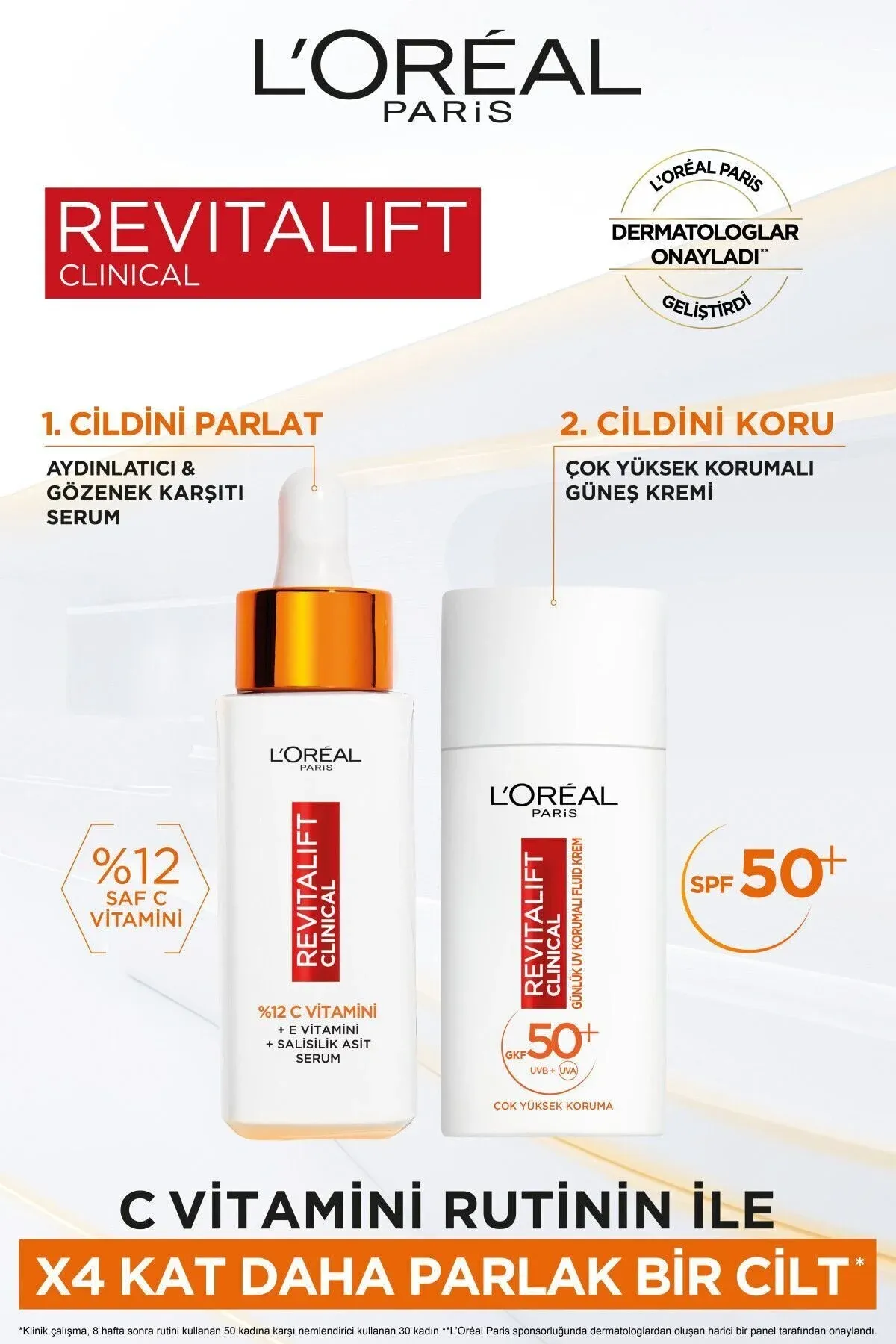 L'Oréal Paris Revitalift Clinical witamin C düzümli ýüz üçin gün kremi + garaşylmadyk sowgat gutusy - 33322466 — surat 7/8