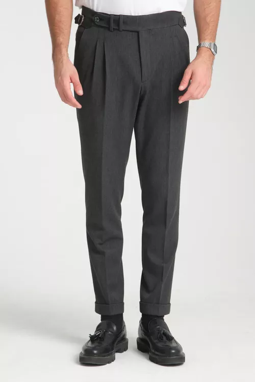 Ýygyrtly Erkek Galyň Italyan Biçim Goşa Topuk Casual Balak - 27295237